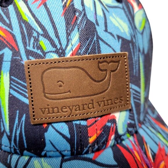 Vineyard Vines Snapback Hat Birds of Paradise Floral Hawaiian Mesh Back Unisex - Picture 10 of 12